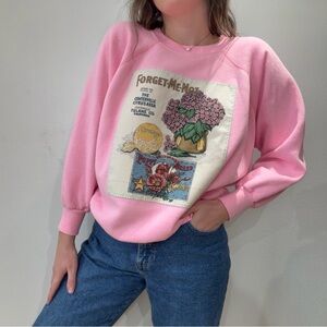 Vintage Pink Patchwork Sweatshirt